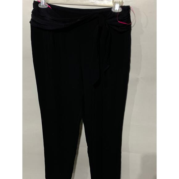Catherine Malandrino high waist ankle Black side tie dress pants size 6 amazing - Picture 5 of 6